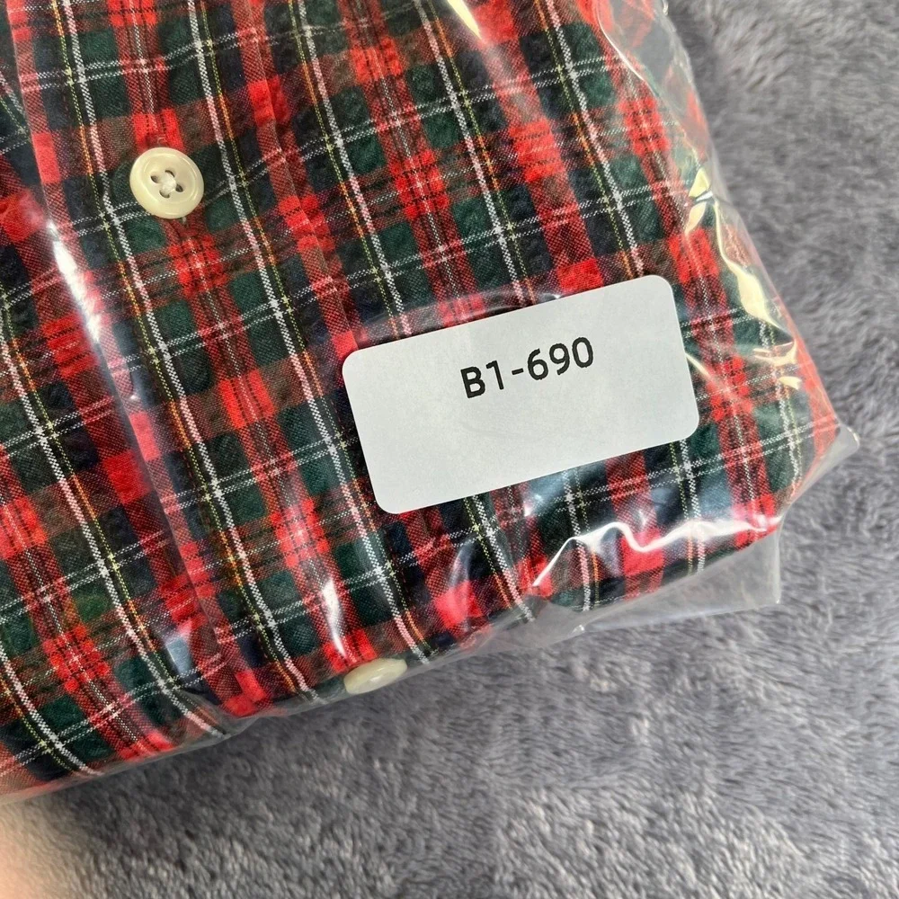 Ralph Lauren Button Down XL Red Plaid 90s Style Blake Seersucker Grandpcore